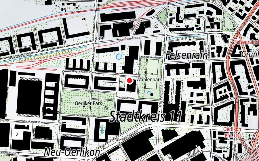 Map showing the location of Kindergarten im Birch 1-3 (Kindergarten)