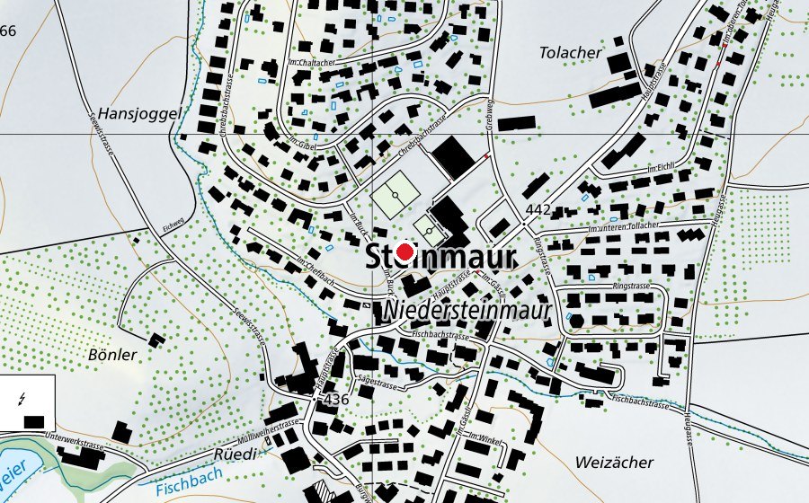 Carte indiquant l’emplacement de Kindergarten Im Buck (École enfantine)