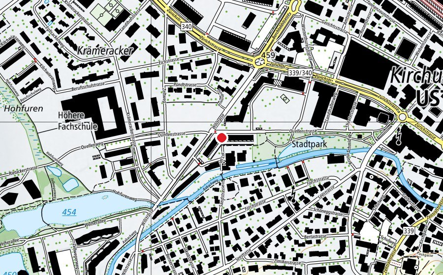 Mappa con la posizione di Kindergarten Im Lot 1+2 (Scuola dell’infanzia)