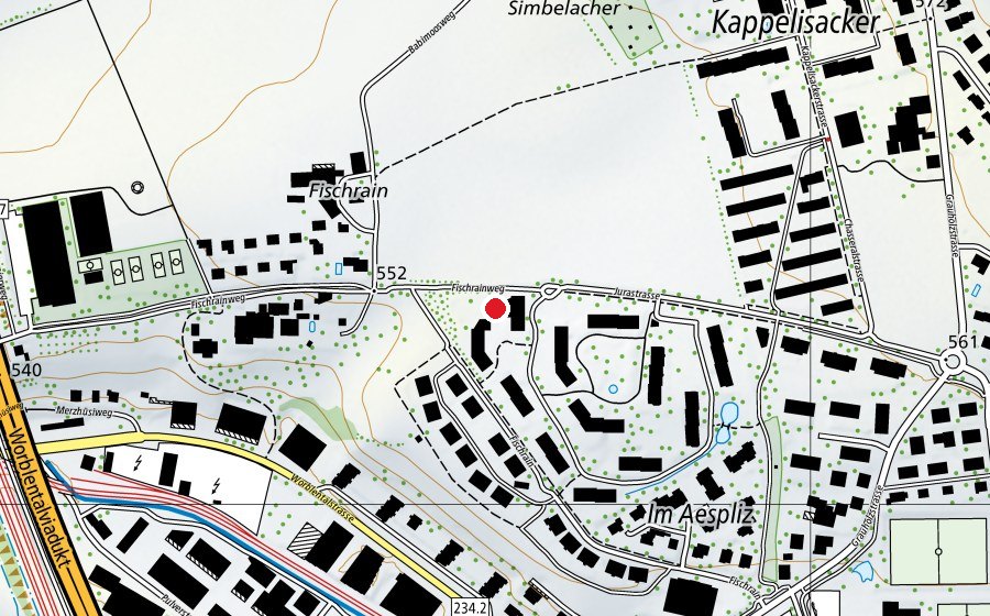 Map showing the location of Kindergarten Im Park (Kindergarten)