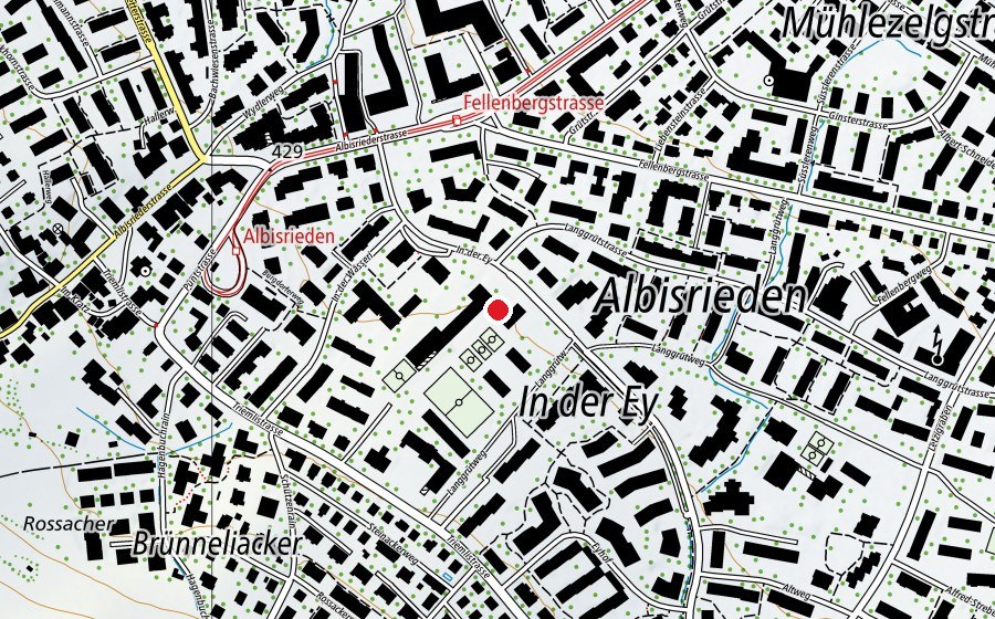 Carte indiquant l’emplacement de Kindergarten In der Ey 1 (École enfantine)