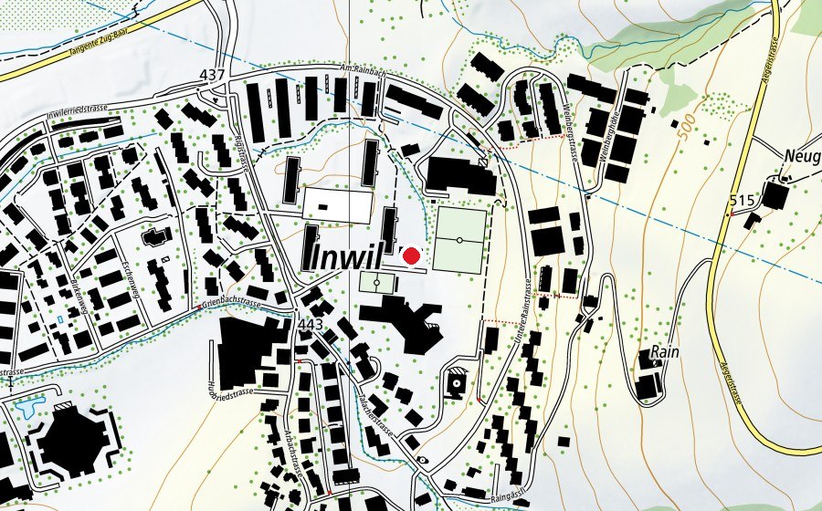 Carte indiquant l’emplacement de Kindergarten Inwil (École enfantine)