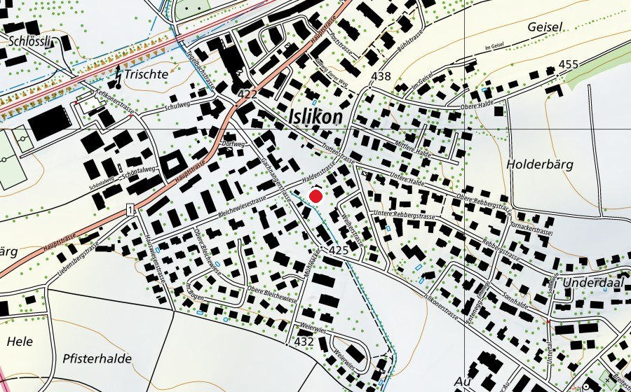 Mappa con la posizione di Kindergarten Islikon (Scuola dell’infanzia)