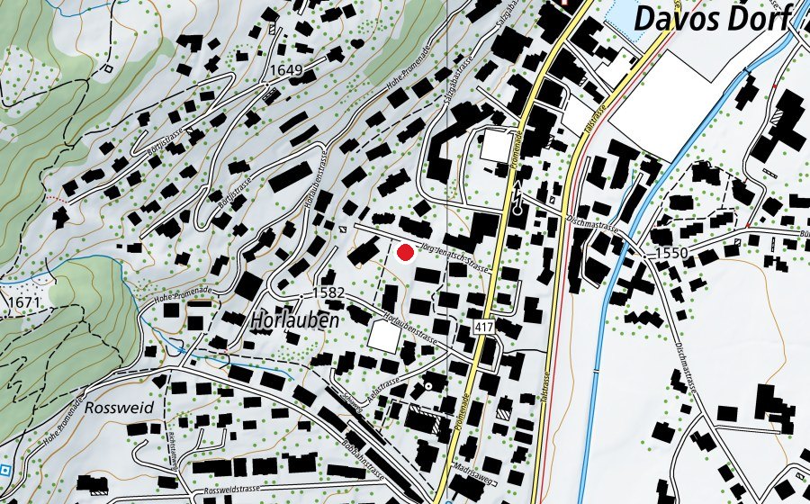 Map showing the location of Kindergarten Jörg-Jenatsch (Kindergarten)