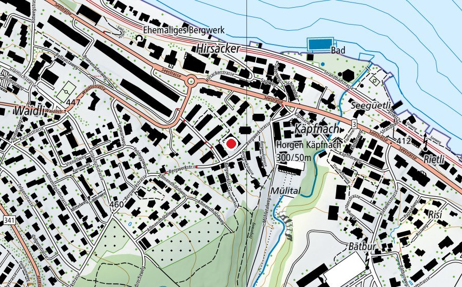 Map showing the location of Kindergarten Käpfnach (Kindergarten)