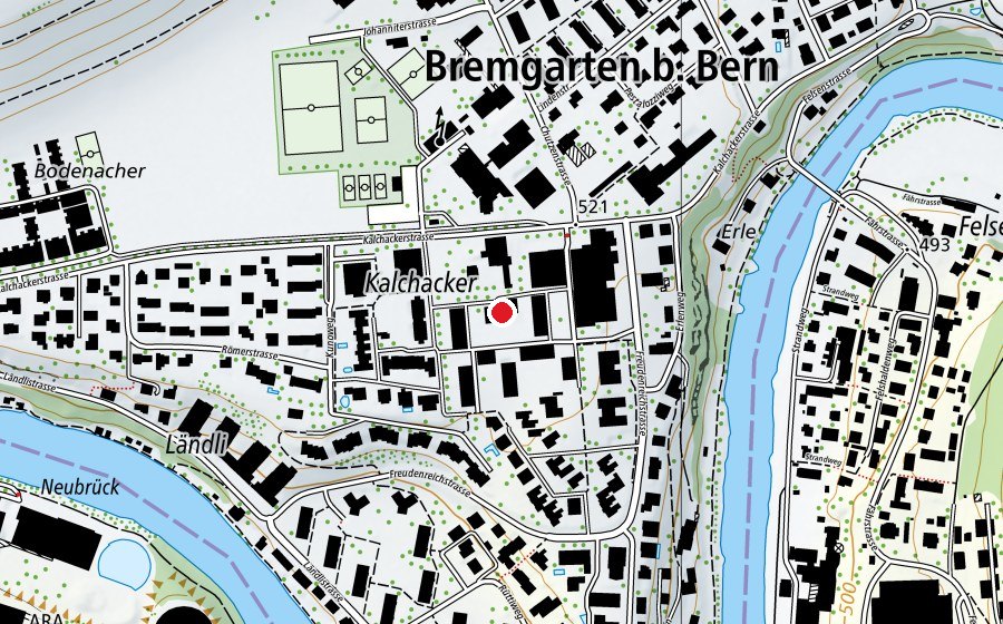 Carte indiquant l’emplacement de Kindergarten Kalchackerhof (École enfantine)