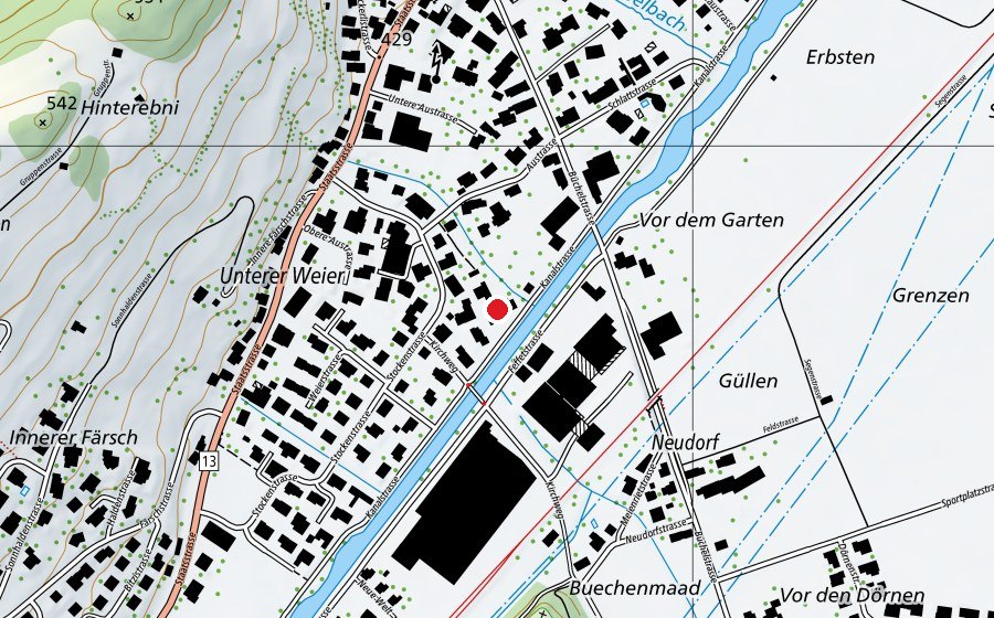 Map showing the location of Kindergarten Kanal (Kindergarten)
