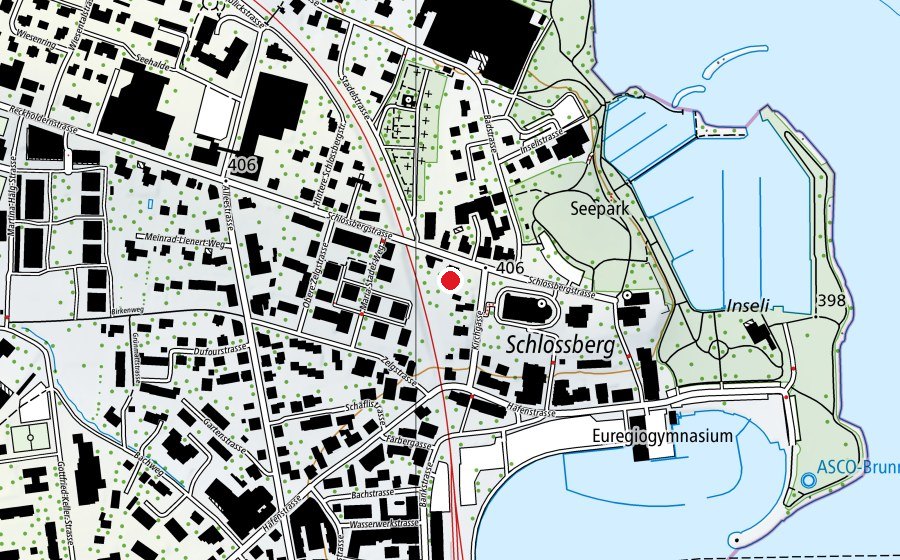 Map showing the location of Kindergarten Kaplanei (Kindergarten)