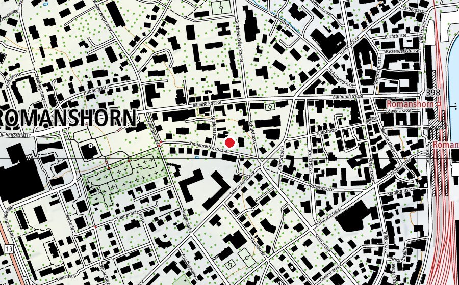 Map showing the location of Kindergarten Kastanienbaum (Kindergarten)
