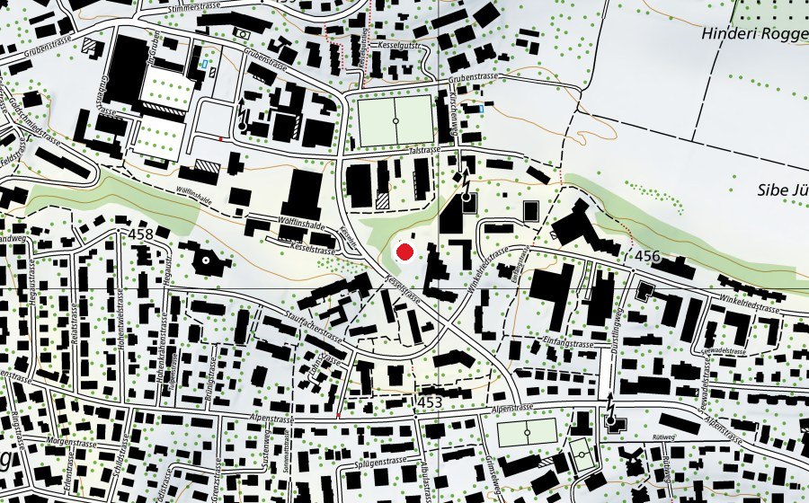 Mappa con la posizione di Kindergarten Kessel 1+2 (Scuola dell’infanzia)