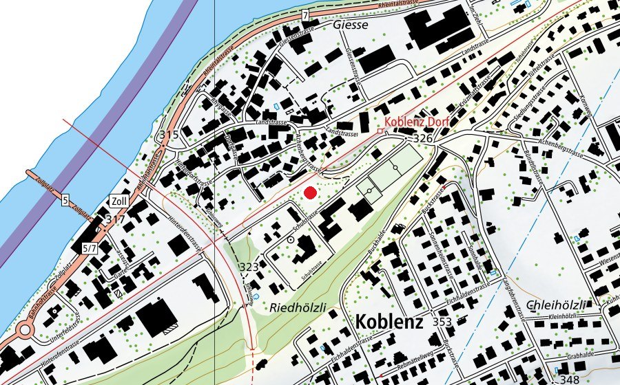 Carte indiquant l’emplacement de Kindergarten Koblenz (École enfantine)