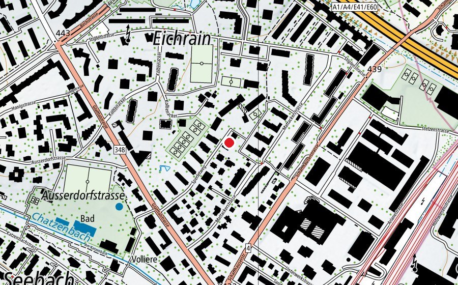 Map showing the location of Kindergarten Kolbenacker I (Kindergarten)