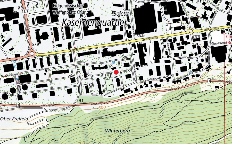 Karte mit dem Standort von Kindergarten Kornquader (Kindergarten)