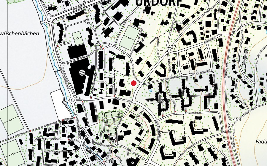 Mappa con la posizione di Kindergarten Krummacker (Scuola dell’infanzia)
