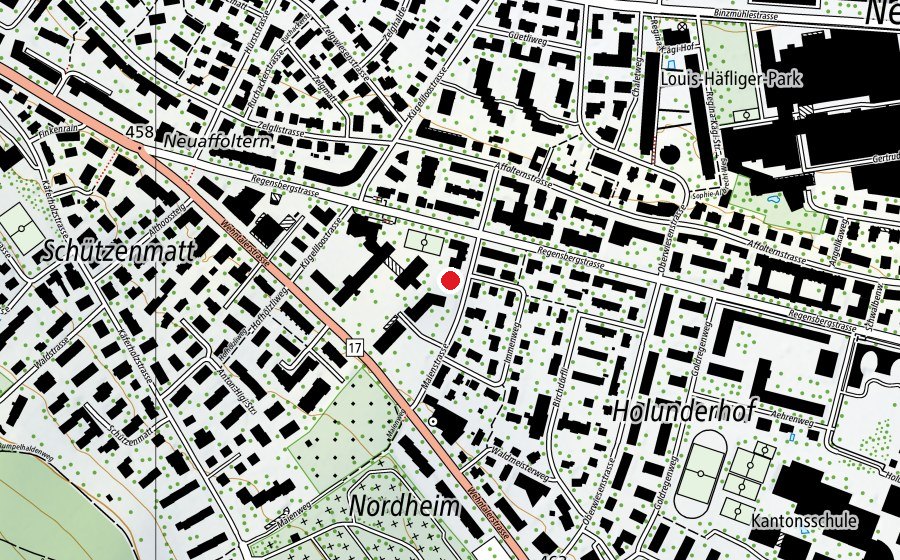 Karte mit dem Standort von Kindergarten Kügeliloo (Kindergarten)