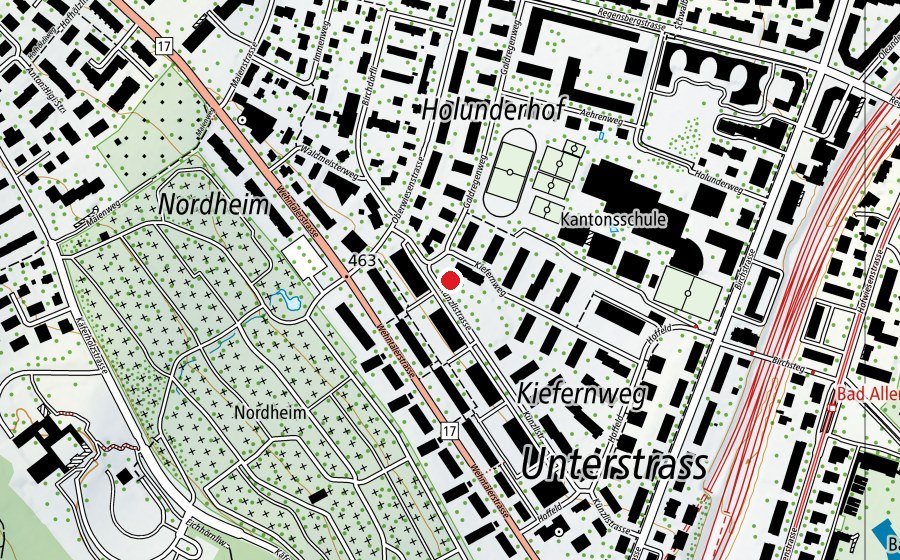 Carte indiquant l’emplacement de Kindergarten Künzli (École enfantine)