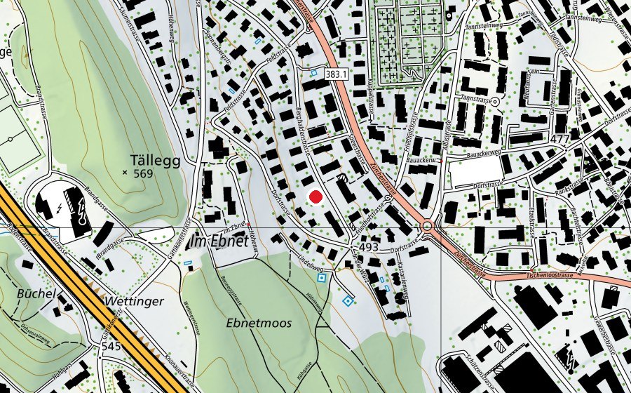 Carte indiquant l’emplacement de Kindergarten Kuppel (École enfantine)