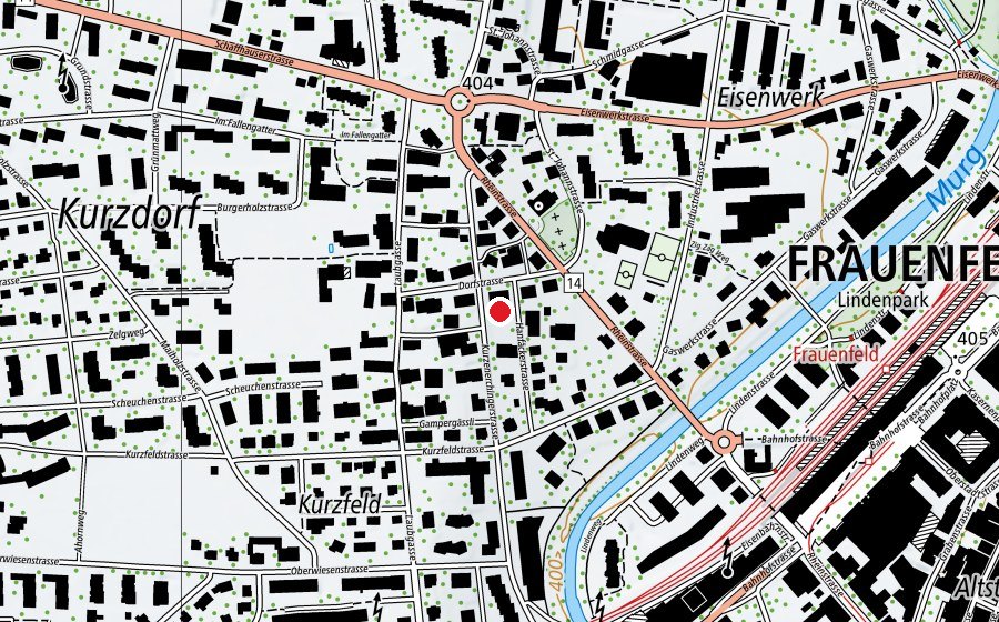 Map showing the location of Kindergarten Kurzdorf (Kindergarten)