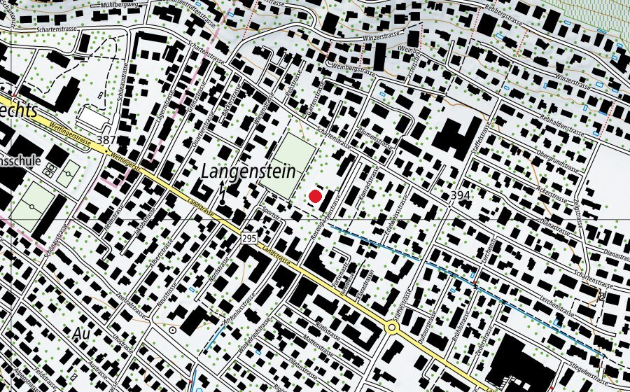 Map showing the location of Kindergarten Langenstein (Kindergarten)