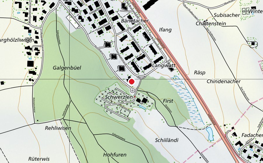 Mappa con la posizione di Kindergarten Langwatt (Scuola dell’infanzia)