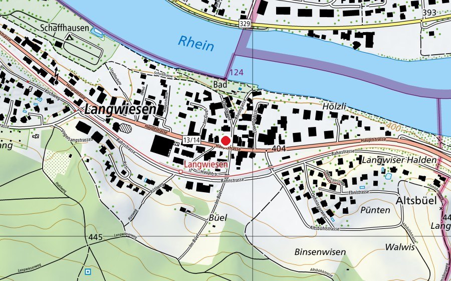 Mappa con la posizione di Kindergarten Langwiesen (Scuola dell’infanzia)