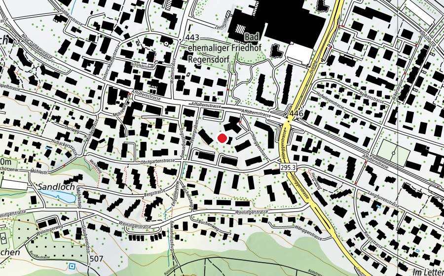 Carte indiquant l’emplacement de Kindergarten Leimatt (École enfantine)