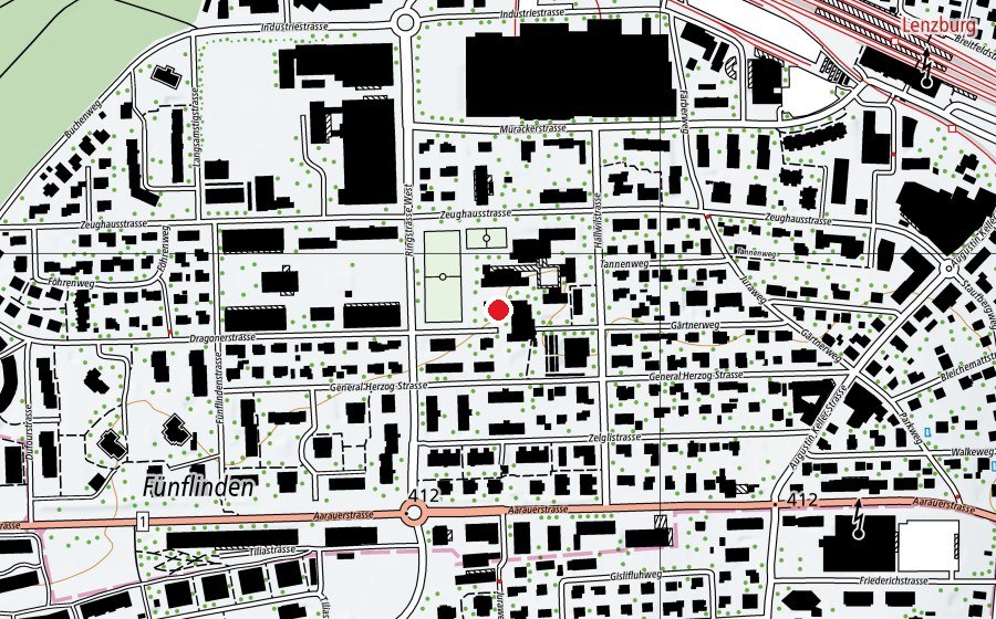 Mappa con la posizione di Kindergarten Lenzhard (Scuola dell’infanzia)