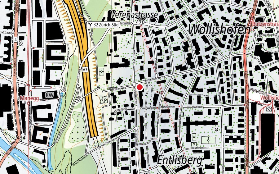 Mappa con la posizione di Kindergarten Lettenholz (Scuola dell’infanzia)