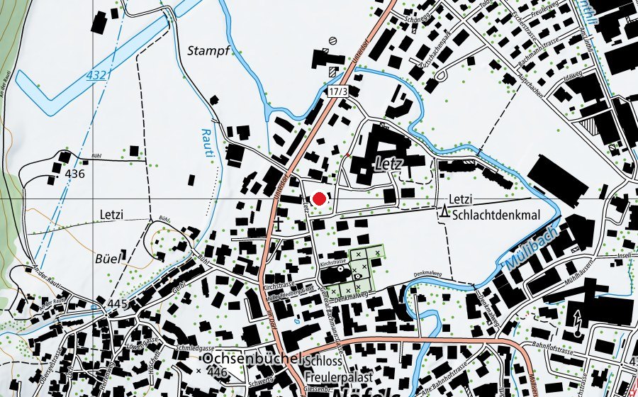 Map showing the location of Kindergarten Letz (Kindergarten)