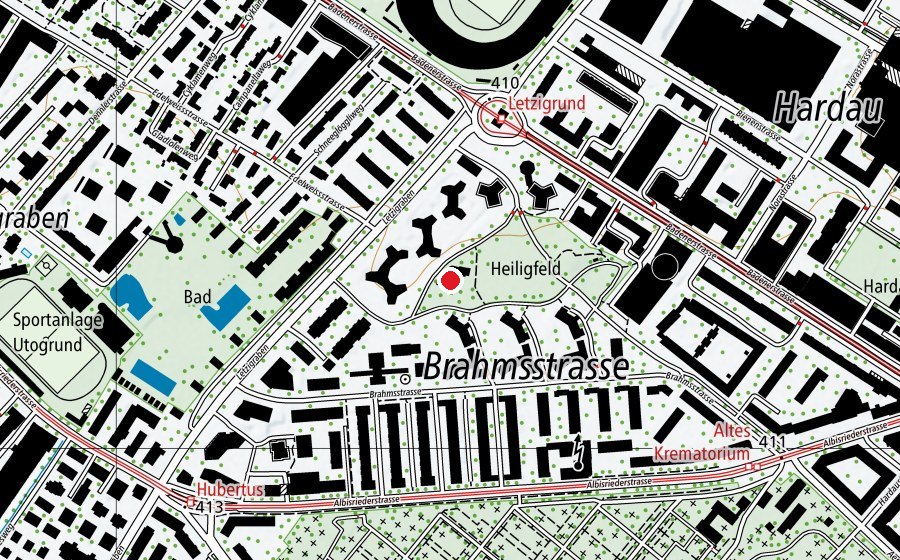 Mappa con la posizione di Kindergarten Letzigraben (Scuola dell’infanzia)