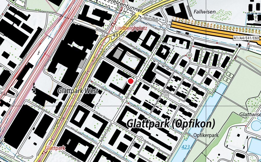 Karte mit dem Standort von Kindergarten Lilienthal 1+2 (Kindergarten)