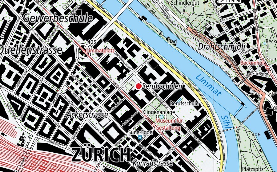 Karte mit dem Standort von Kindergarten Limmat C 1 (Kindergarten)