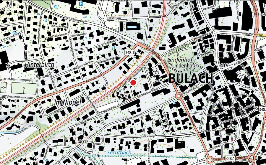 Map showing the location of Kindergarten Lindenhof (Kindergarten)