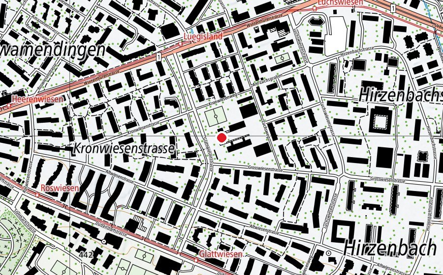 Carte indiquant l’emplacement de Kindergarten Luchswiesen (École enfantine)
