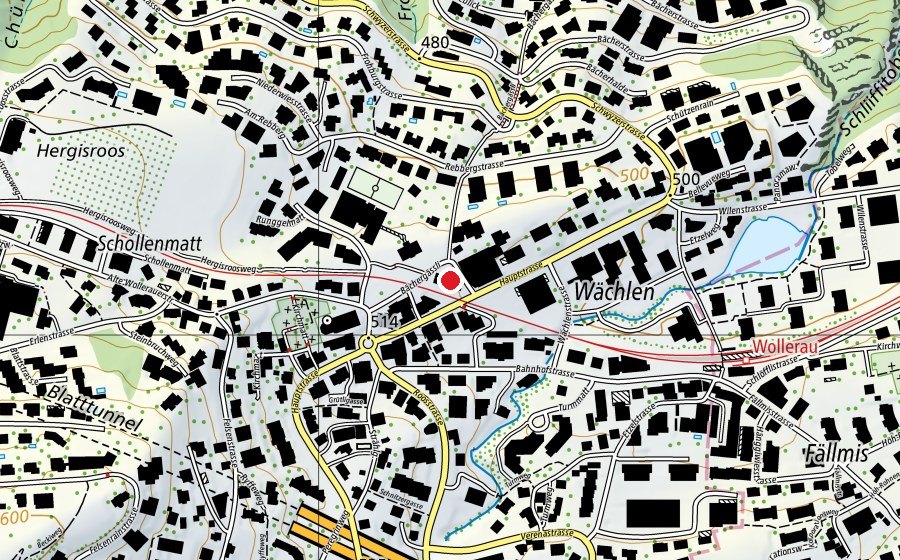 Carte indiquant l’emplacement de Kindergarten Mehrzweckgebäude (École enfantine)
