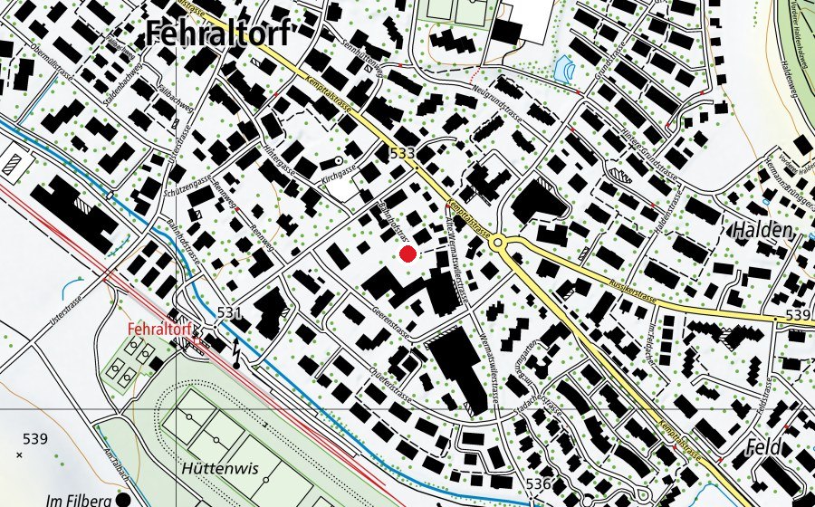 Map showing the location of Kindergarten Mettlen (Kindergarten)