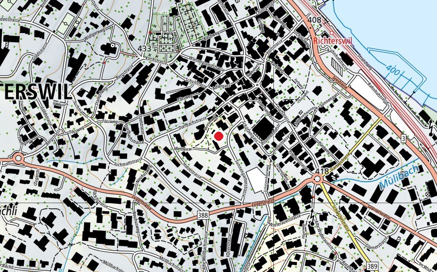 Map showing the location of Kindergarten Mettlen (Kindergarten)