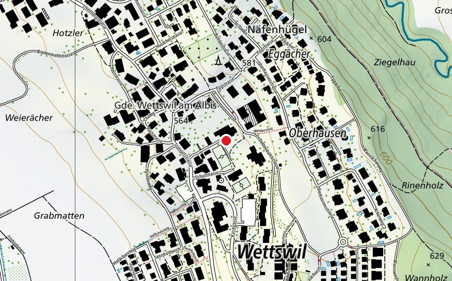 Mappa con la posizione di Kindergarten Mettlen (Scuola dell’infanzia)