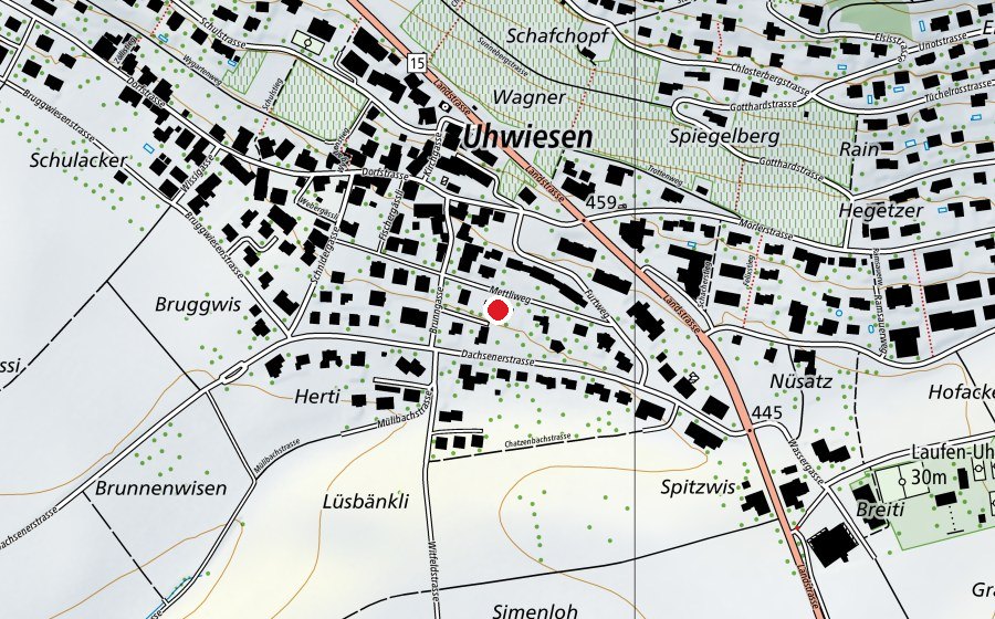 Carte indiquant l’emplacement de Kindergarten Mettliweg (École enfantine)