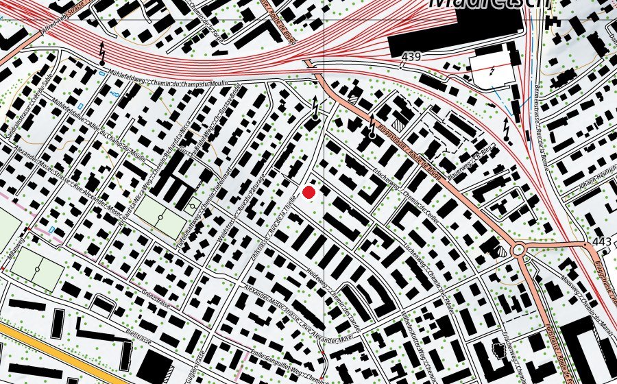 Mappa con la posizione di Kindergarten Mühlefeld 3 (Scuola dell’infanzia)
