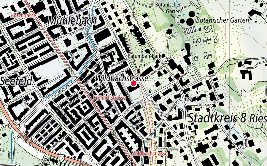 Mappa con la posizione di Kindergarten Münchhalde 1 (Scuola dell’infanzia)