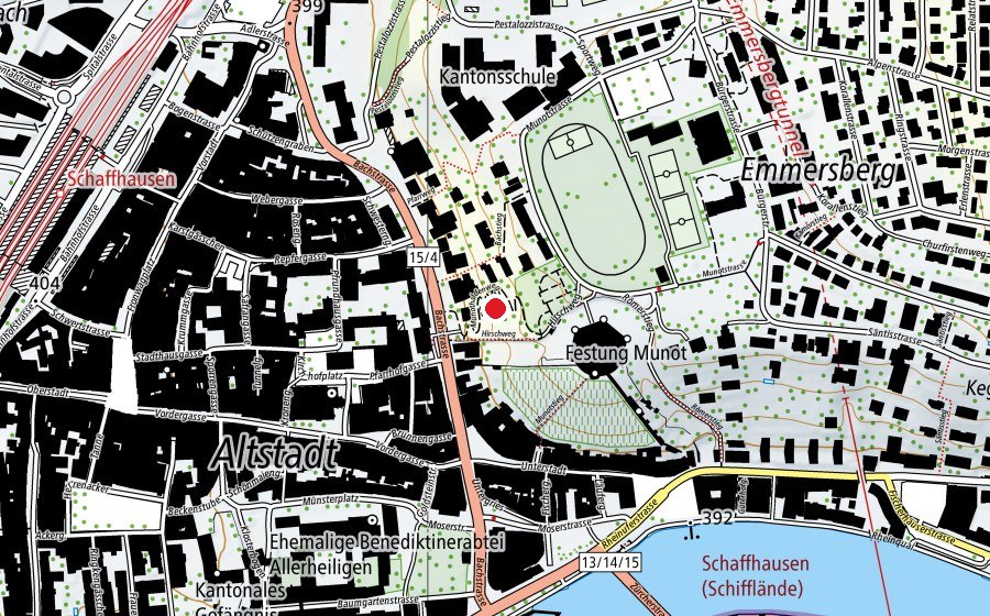 Map showing the location of Kindergarten Munothalde (Kindergarten)