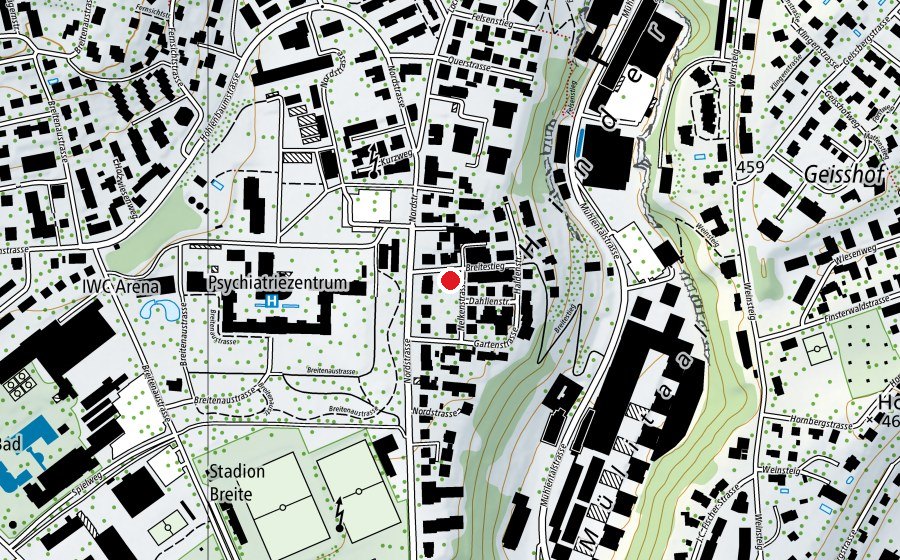 Carte indiquant l’emplacement de Kindergarten Nelkenstrasse (École enfantine)