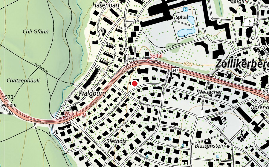 Map showing the location of Kindergarten Neuacher (Kindergarten)