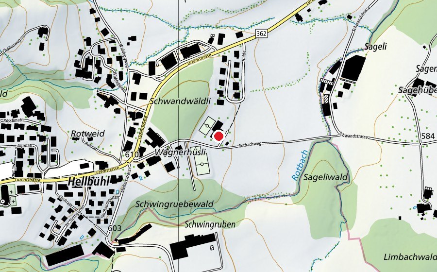 Map showing the location of Kindergarten (Kindergarten)