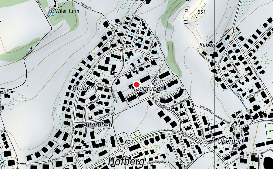 Carte indiquant l’emplacement de Kindergarten Neugruben (École enfantine)