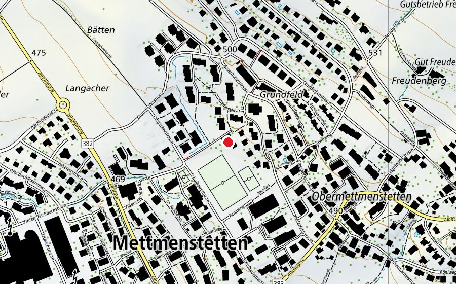 Carte indiquant l’emplacement de Kindergarten Niederfeld (École enfantine)