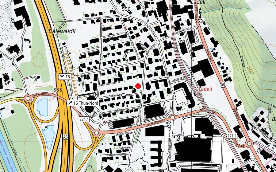 Karte mit dem Standort von Kindergarten Niesenstrasse (Kindergarten)