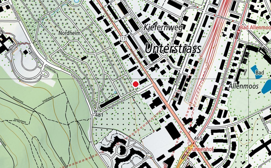 Karte mit dem Standort von Kindergarten Nordheim (Kindergarten)