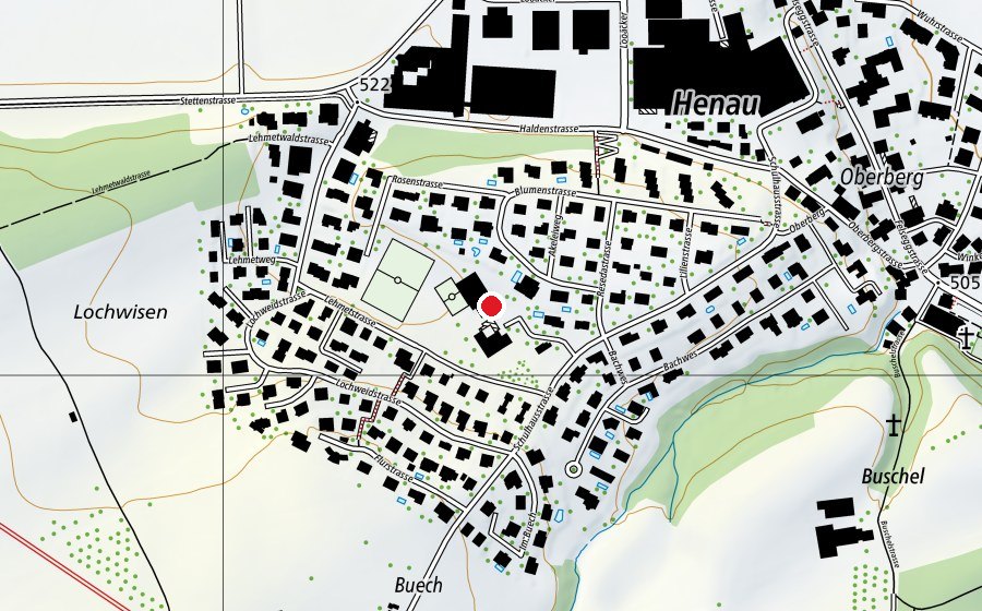 Mappa con la posizione di Kindergarten Oberberg (Scuola dell’infanzia)
